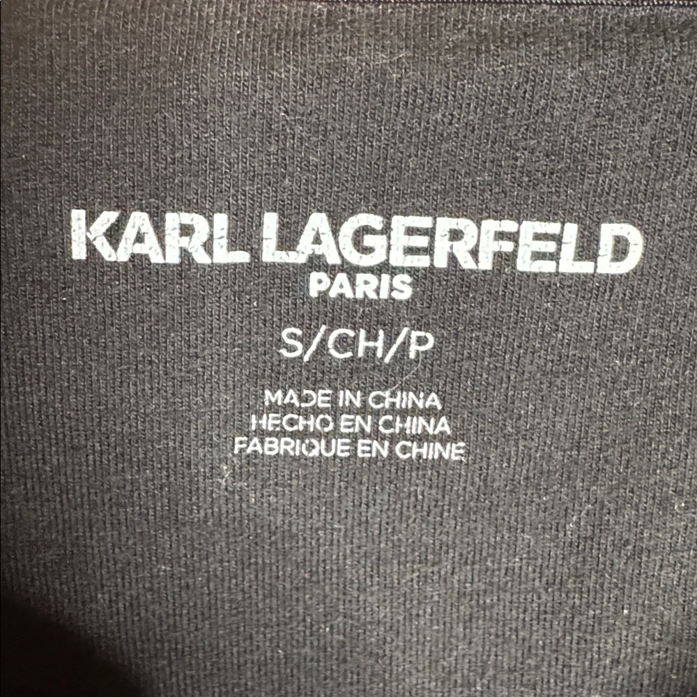 Karl Lagerfeld Paris Choupette Shimmer Graphic Sweatshirt Black Size Small - Picture 6 of 9